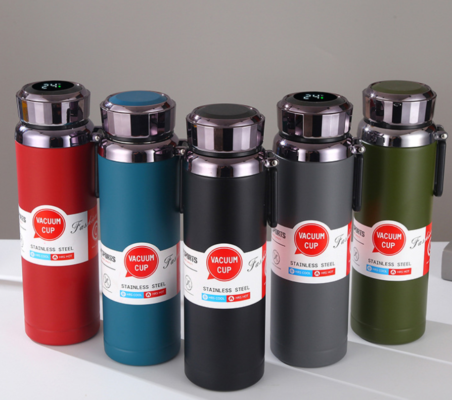 Gobelet isotherme 1000ml en acier inoxydable avec affichage intelligent de la température